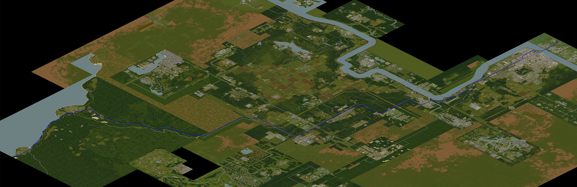 The whole Knoxx County map with a single race route drawn across it