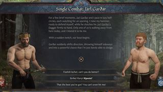 KingsBlade's crossed swords on CK3's single-combat event against Jarl Garðar