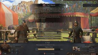 KingsBlade's crossed swords on a CK3 tournament bout — “Duel: Riposte”