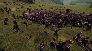 The melee at close quarters, standards above the press